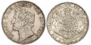 1 Thaler 萨克森王国 (1806 - 1918) 銀 约翰一世 (萨克森)
