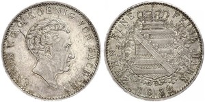 1 Thaler 萨克森王国 (1806 - 1918) 銀 