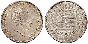 1 Thaler 萨克森王国 (1806 - 1918) 銀 