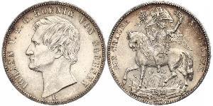1 Thaler 萨克森王国 (1806 - 1918) 銀 约翰一世 (萨克森)