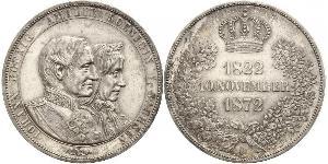 1 Thaler 萨克森王国 (1806 - 1918) 銀 约翰一世 (萨克森)