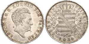 1 Thaler 萨克森王国 (1806 - 1918) 銀 