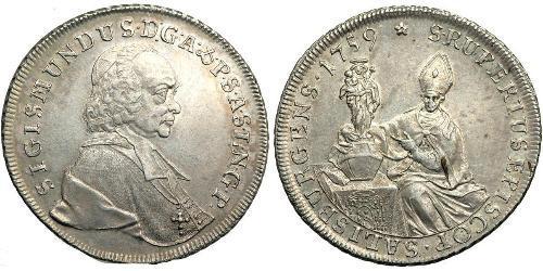 1 Thaler 萨尔茨堡 (1328 - 1803) 銀 Sigismund von Schrattenbach
