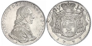 1 Thaler 萨尔茨堡 (1328 - 1803) / 奥地利历史 (1156 - 1806) 銀 Count Hieronymus von Colloredo (1732 - 1812)