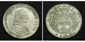 1 Thaler 萨尔茨堡 (1328 - 1803) / 奥地利历史 (1156 - 1806) 銀 Count Hieronymus von Colloredo (1732 - 1812)