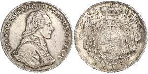 1 Thaler 萨尔茨堡 (1328 - 1803) / 奥地利历史 (1156 - 1806) 銀 Count Hieronymus von Colloredo (1732 - 1812)