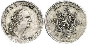 1 Thaler 黑森-达姆施塔特 (1806 - 1918) 銀 