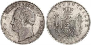 1 Thaler 黑森-达姆施塔特 (1806 - 1918) 銀 路德维希二世 (黑森大公)