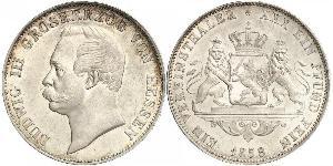 1 Thaler 黑森-达姆施塔特 (1806 - 1918) 銀 路德维希三世 (黑森大公)