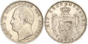 1 Thaler 黑森-达姆施塔特 (1806 - 1918) 銀 路德维希二世 (黑森大公)
