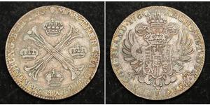 1 Thaler / 1 Krone Paesi Bassi austriaci (1713-1795) Argento Maria Theresa of Austria (1717 - 1780)