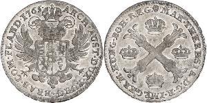 1 Thaler / 1 Krone Países Bajos Austríacos (1713-1795) Plata Maria Theresa of Austria (1717 - 1780)