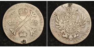 1 Thaler / 1 Krone Países Bajos Austríacos (1713-1795) Plata Maria Theresa of Austria (1717 - 1780)