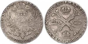 1 Thaler / 1 Krone Países Bajos Austríacos (1713-1795) Plata Maria Theresa of Austria (1717 - 1780)