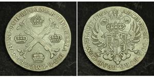 1 Thaler / 1 Krone Países Bajos Austríacos (1713-1795) Plata Maria Theresa of Austria (1717 - 1780)