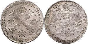 1 Thaler / 1 Krone Países Bajos Austríacos (1713-1795) Plata Maria Theresa of Austria (1717 - 1780)