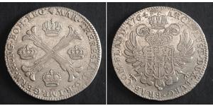 1 Thaler / 1 Krone Países Bajos Austríacos (1713-1795) Plata Maria Theresa of Austria (1717 - 1780)