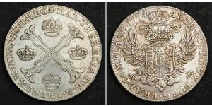 1 Thaler / 1 Krone Países Bajos Austríacos (1713-1795) Plata Maria Theresa of Austria (1717 - 1780)