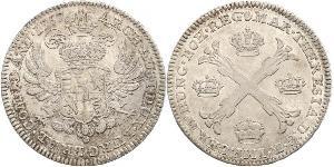 1 Thaler / 1 Krone Países Bajos Austríacos (1713-1795) Plata Maria Theresa of Austria (1717 - 1780)