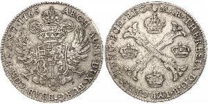1 Thaler / 1 Krone Países Bajos Austríacos (1713-1795) Plata Maria Theresa of Austria (1717 - 1780)