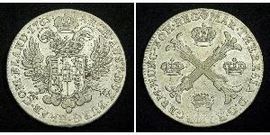 1 Thaler / 1 Krone Países Bajos Austríacos (1713-1795) Plata Maria Theresa of Austria (1717 - 1780)