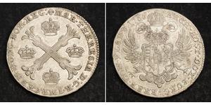1 Thaler / 1 Krone Países Bajos Austríacos (1713-1795) Plata Maria Theresa of Austria (1717 - 1780)