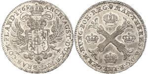 1 Thaler / 1 Krone Austrian Netherlands (1713-1795) 銀 玛丽亚·特蕾西亚 (1717 - 1780)