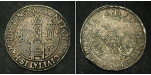 1 Thaler / 32 Shilling Hamburg Silver Ferdinand II, Holy Roman Emperor  (1578 -1637)