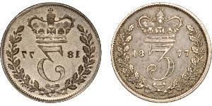 1 Threepence Reino Unido de Gran Bretaña e Irlanda (1801-1922) Plata Victoria (1819 - 1901)