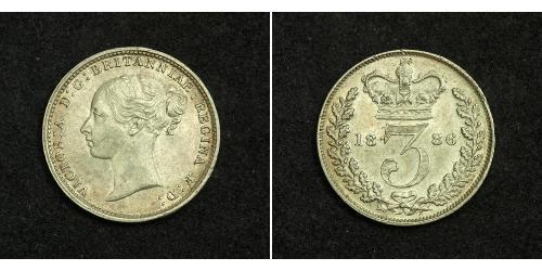 1 Threepence Reino Unido de Gran Bretaña e Irlanda (1801-1922) Plata Victoria (1819 - 1901)