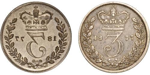 1 Threepence Reino Unido de Gran Bretaña e Irlanda (1801-1922) Plata Victoria (1819 - 1901)