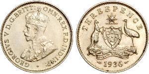 1 Threepence Australia (1788 - 1939) Silver George V of the United Kingdom (1865-1936)