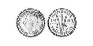 1 Threepence Australia (1939 - ) Silver George VI (1895-1952)