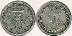 1 Threepence South Africa (1910 - ) Silver George V of the United Kingdom (1865-1936)