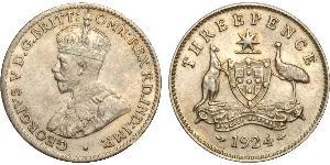 1 Threepence Австралия (1788 - 1939) Серебро Георг V (1865-1936)