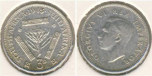 1 Threepence Південно-Африканська Республіка (1910 - ) Срібло Георг VI (1895-1952)