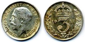 1 Threepence 大不列颠及爱尔兰联合王国 (1801 - 1922) 銀 乔治五世  (1865-1936)