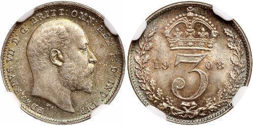 1 Threepence / 3 Penny Royaume-Uni de Grande-Bretagne et d