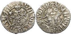 1 Tram Reino armenio de Cilicia (1080-1375) Plata León II de Armenia (1150-1219)