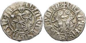 1 Tram Reino armenio de Cilicia (1080-1375) Plata León II de Armenia (1150-1219)