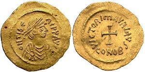 1 Tremis Imperio bizantino (330-1453) Oro Mauricio Tiberio (539-602)