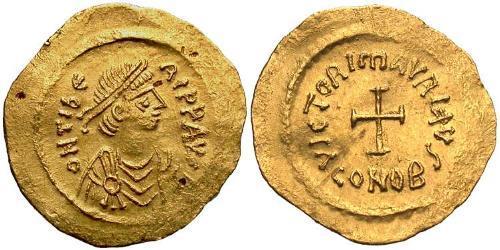 1 Tremissis Empire byzantin (330-1453) Or Maurice I (539-602)