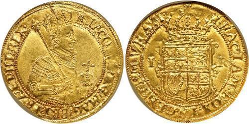 1 Unite Королевство Англия (927-1649,1660-1707) Золото Яков I (1566-1625)