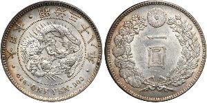 1 Yen Japanisches Kaiserreich (1868-1947) Silber Meiji the Great (1852 - 1912)