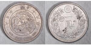 1 Yen Japanisches Kaiserreich (1868-1947) Silber Meiji the Great (1852 - 1912)
