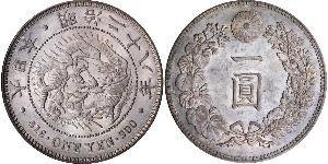 1 Yen 大日本帝国 (1868 - 1947) 銀 明治天皇 (1852 - 1912)