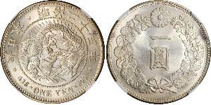 1 Yen 大日本帝国 (1868 - 1947) 銀 明治天皇 (1852 - 1912)