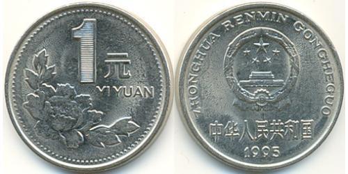 1 Yuan Chine Acier/Nickel 