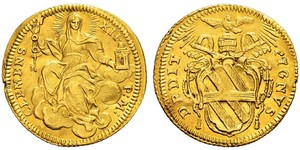 1 Zecchino Kirchenstaat (752-1870) Gold Clemens XII (1652 - 1740)