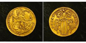 1 Zecchino Kirchenstaat (752-1870) Gold Benedikt XIV (1675- 1758)